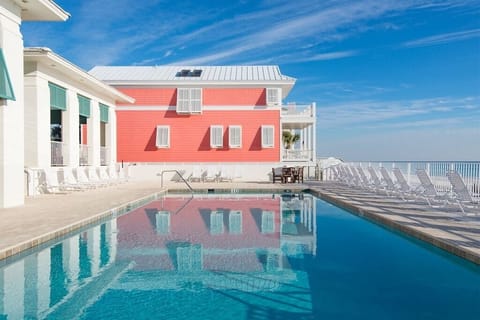 View of Fairview Cottage from gulf front pool