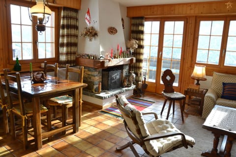 Living room with fireplace