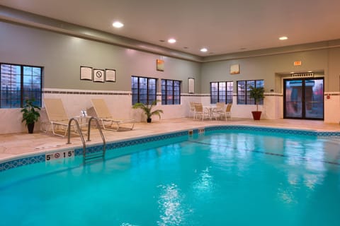 Take a dip in the inviting indoor pool, perfect for both relaxing and swimming.