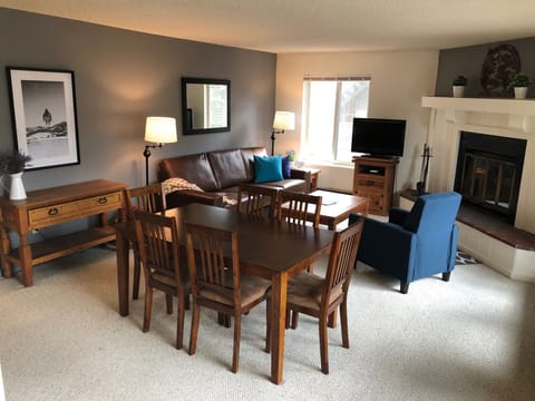 Lots of natural light in the comfy living room!