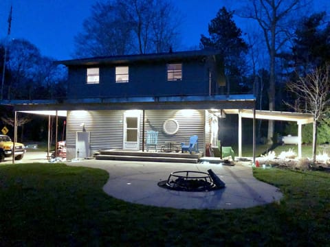 Enjoy a peaceful evening around the campfire or enjoy games on the lush lawn.