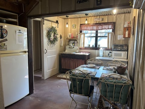 Our kitchenette is stocked with items for a continental breakfast & some snacks
