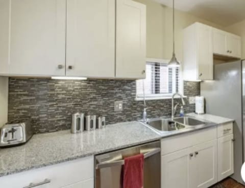 Kitchen with hardwood floor 