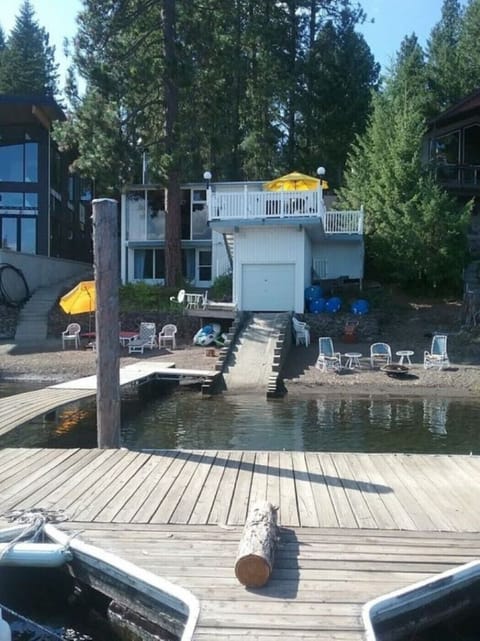 Our cabin!  Large beaches, sun deck, swimming, and incredible views!