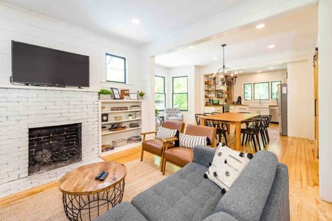 Open living space makes a comfortable setting for everyone to catch up.