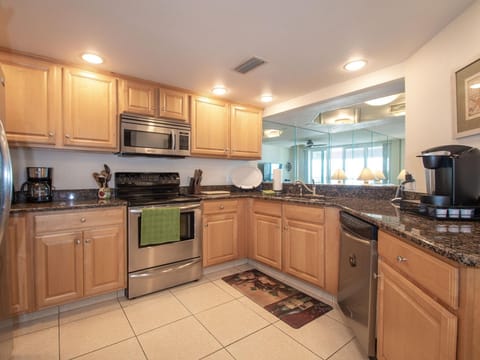 Fully Stocked Kitchen with Stainless Steel Appliances