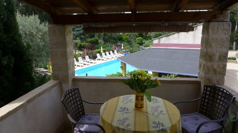 View from top balcony