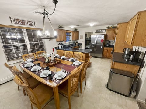 Large kitchen has everything you need