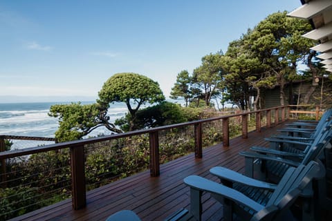 Relax outside on the large deck while you watch the ocean.