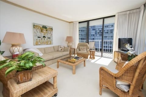 Living Room with Tropical Decor