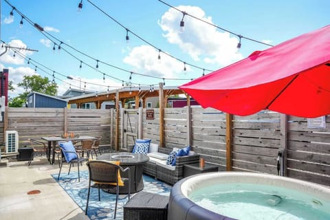 Soak under the stars in your private hot tub—relaxation starts here.