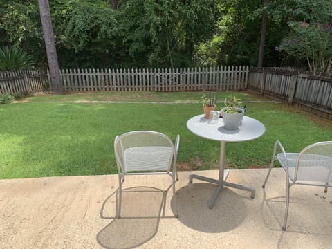 Small backyard with patio