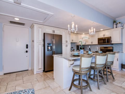 Clean white antique style kitchen