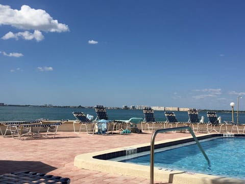 Pool view of water, Gulfport across water,restaurants,markets,Great walking area
