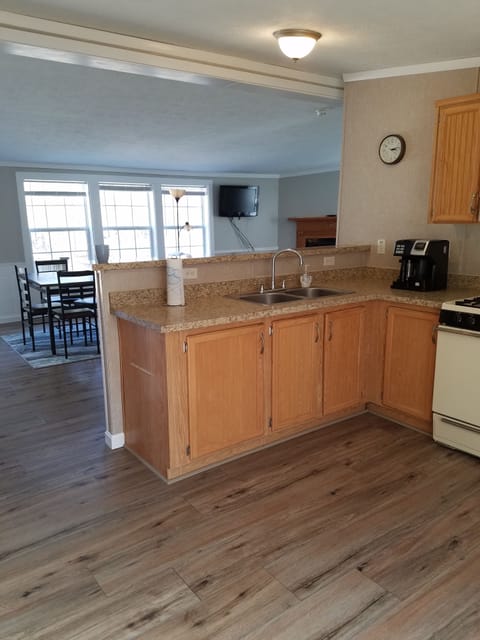 Kithen to living room.