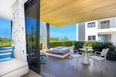 Ground floor condominium with terrace and private hot tub. 
