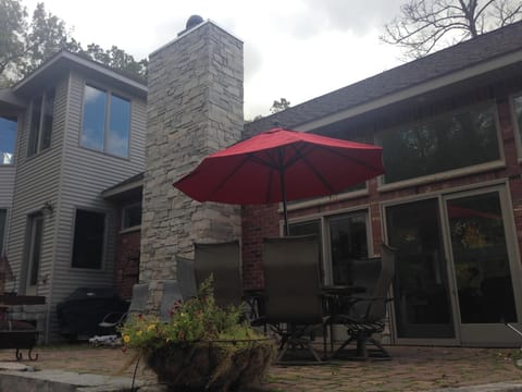 Enjoy grilling and relaxing on the patio.