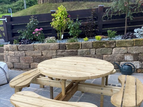 Outdoor furniture on the patio | Fern Cottage, Lealholm, near Whitby