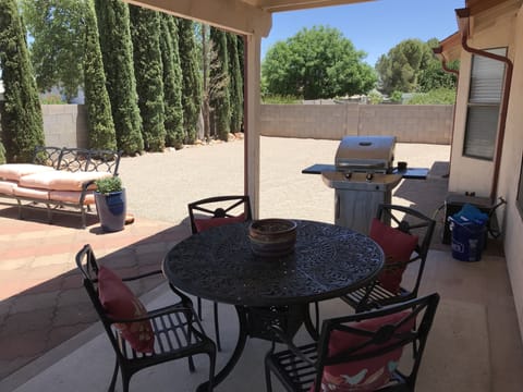 Back Patio with Corn Hole game area