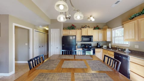 Dining area and kitchen