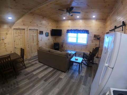 Living area with queen sleeper sofa