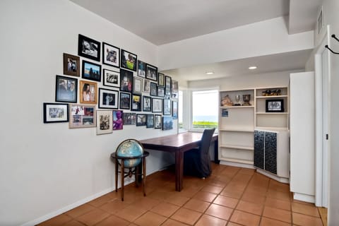 Office area with desk, if you must get some work done.