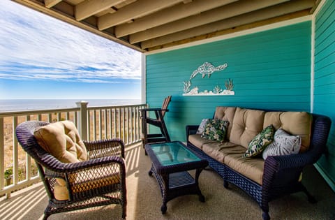 If you’re lucky, you can see the dolphins  swim by while sipping AM coffee.