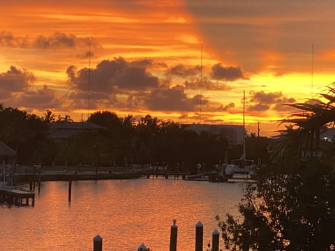Gorgeous sunsets on the large 2nd-floor balcony