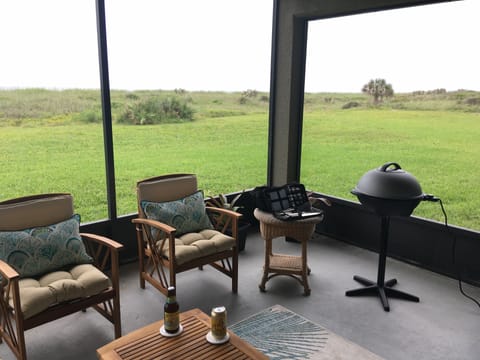 Enjoy grilling out on the patio