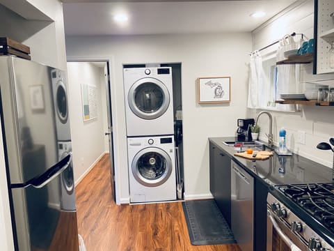 Access to a full sized washer and dryer; perfect for those long trips away. 