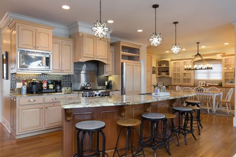 Open kitchen with views of the Lake!