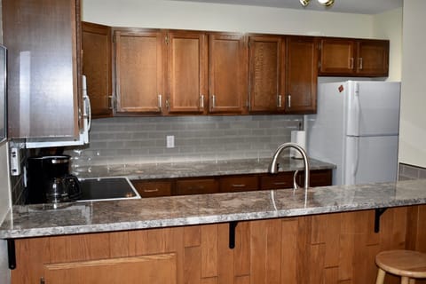 kitchen view from dining area.  