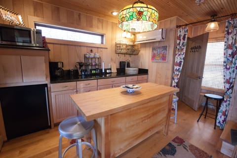 View of the kitchen and bathroom.