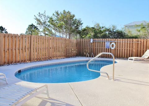 Big private pool with Adirondack loungers