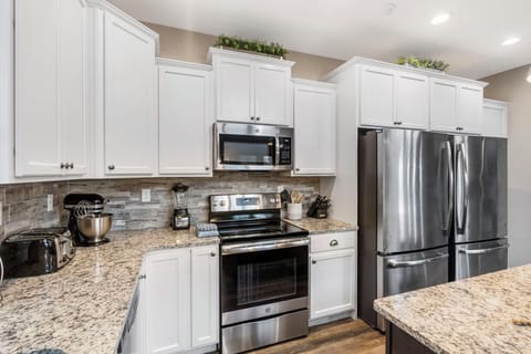 We provide a coffee pot, keurig, mixer, toaster, and more!