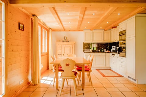 Dining area and kitchen