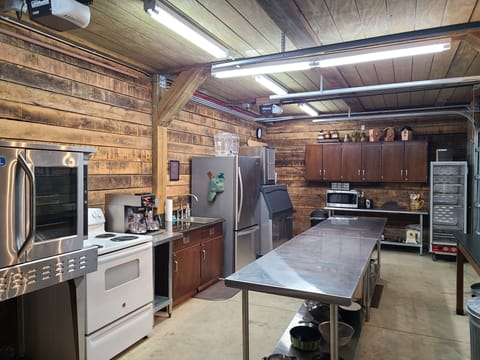 Communal kitchen located at the Stables 1st Floor. 