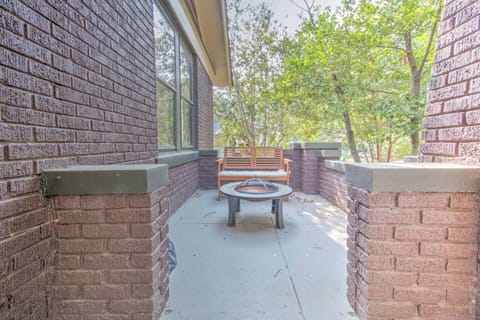 Front patio, you`ll find a bench out here too if you want to sit amongst the trees and take in the sounds of the birds chirping.