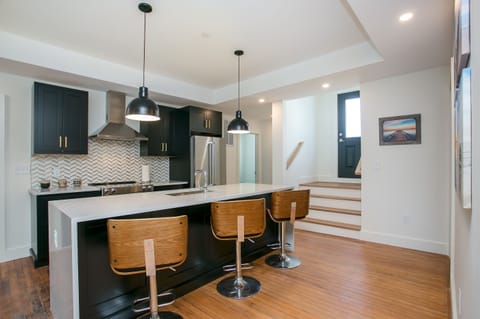 2nd floor kitchen with access to deck