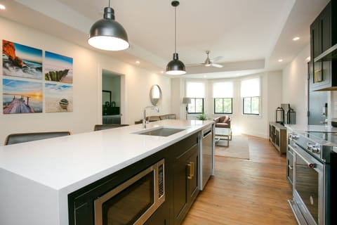 2nd floor open concept living room and kitchen