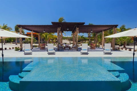 Looking at pool from the beach.
