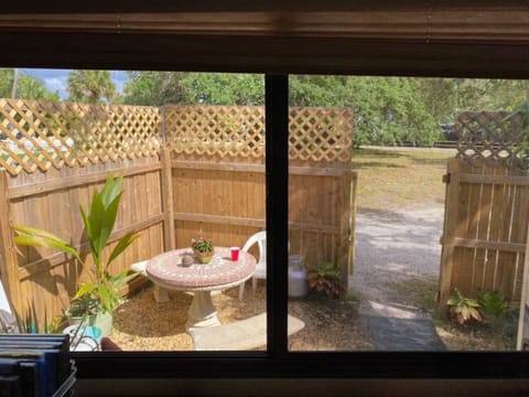 View looking from siting t the dining room table.