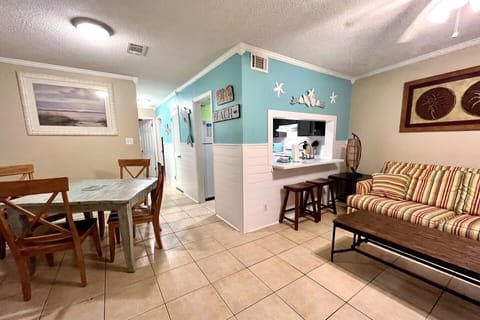 Seating area at pass thru window