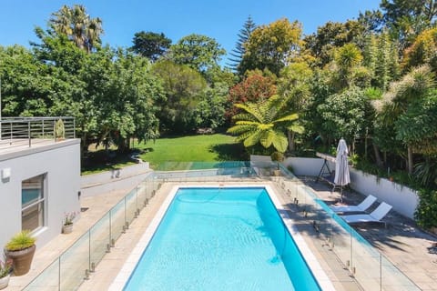 View of pool and the garden