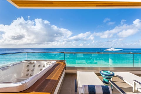 Private outdoor terrace with hot/cold tub all to yourselves.