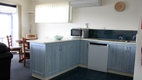 Kitchen is fully equipped. Hot plates only.