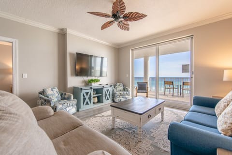 Gulf front living room.