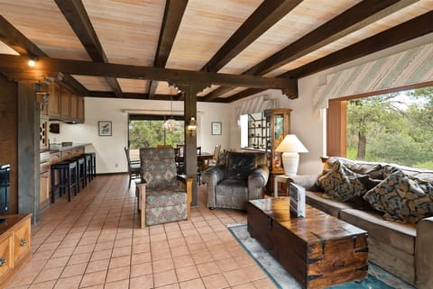 Large windows feature views of Sedonas landscapes