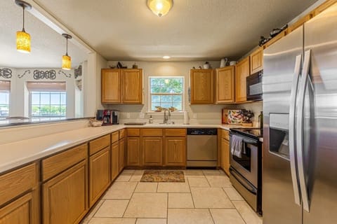 Large open kitchen with dishwasher