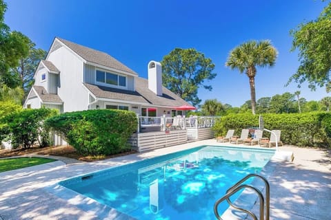 Pool Area and Deck with Hot Tub and Golf Course Views